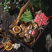 Christmas Handmade patterned gingerbreads